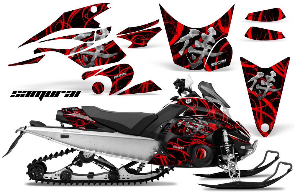 Yamaha FX Nytro 2010 Graphics Kit Samurai Red Black